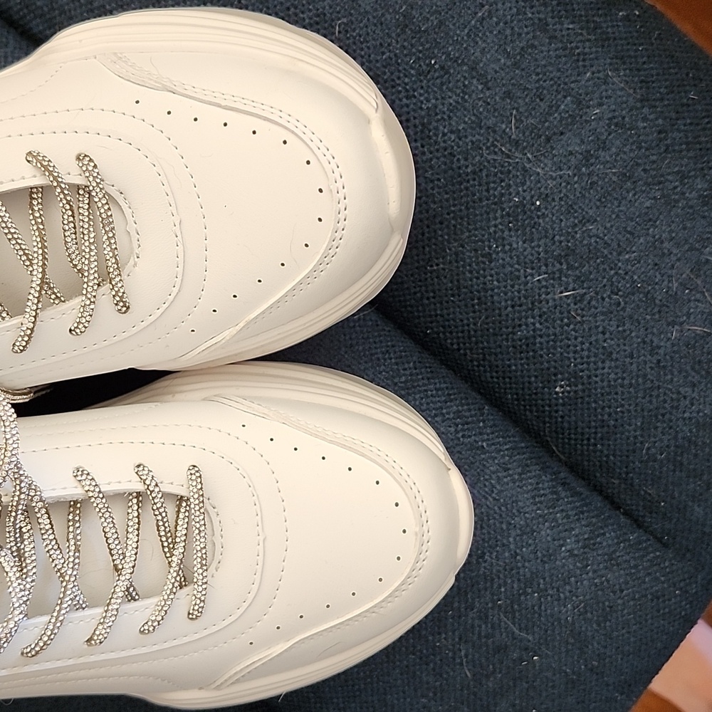 Forever 21 Glitter Lace-Up Platform Sneakers size 8 - Picture 10 of 13